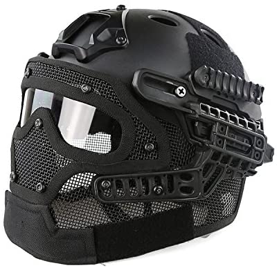 H World Shopping Tactical Protective Helmet Full Face Mask Googles G4 System
