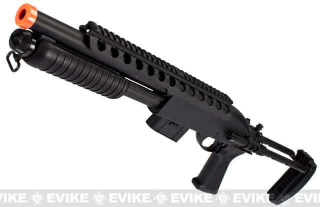 A&K Bravo Full Metal M870 Tactical Tac Shot Airsoft Shotgun
